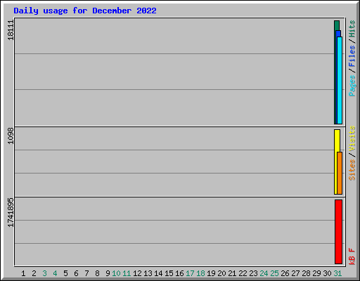 Daily usage for December 2022