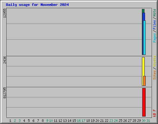 Daily usage for November 2024