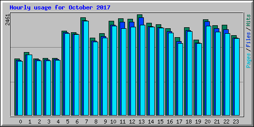 Hourly usage for October 2017
