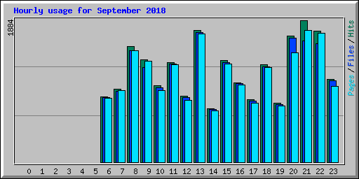 Hourly usage for September 2018