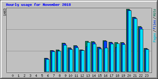 Hourly usage for November 2018