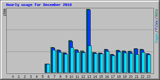 Hourly usage for December 2018
