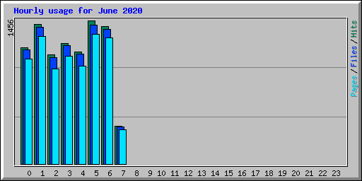 Hourly usage for June 2020