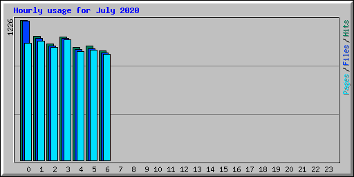 Hourly usage for July 2020