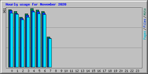 Hourly usage for November 2020