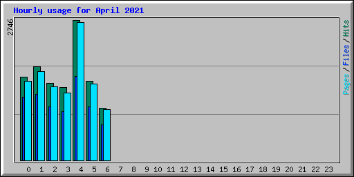Hourly usage for April 2021