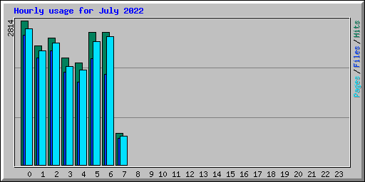 Hourly usage for July 2022