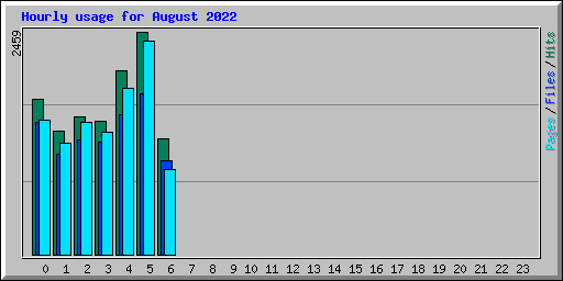 Hourly usage for August 2022