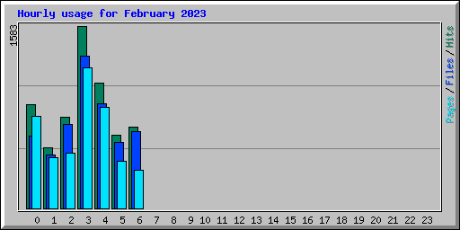 Hourly usage for February 2023