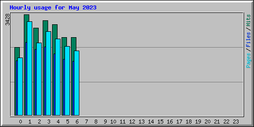 Hourly usage for May 2023