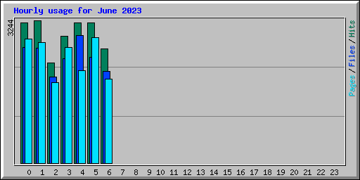 Hourly usage for June 2023