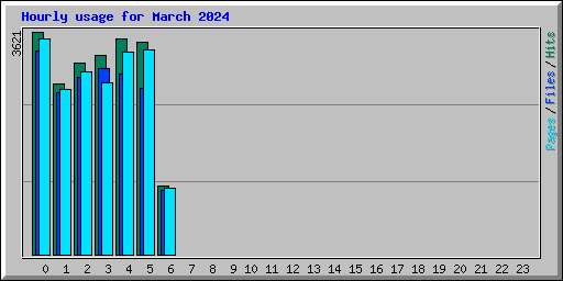Hourly usage for March 2024