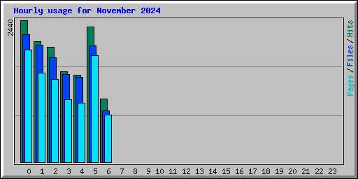 Hourly usage for November 2024
