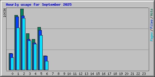 Hourly usage for September 2025