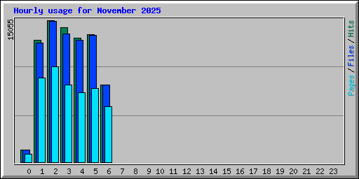Hourly usage for November 2025