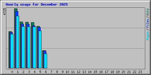Hourly usage for December 2025